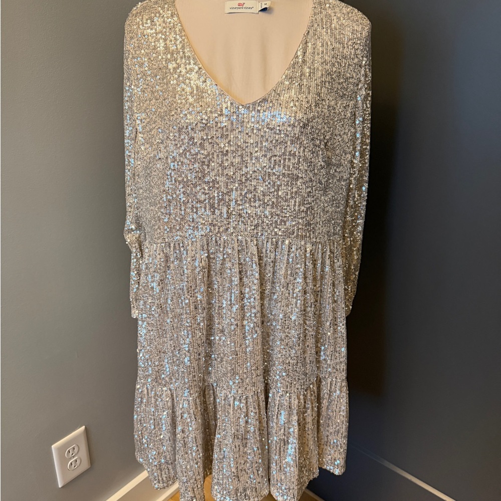 Glamorous Gold Sequin Party Dress